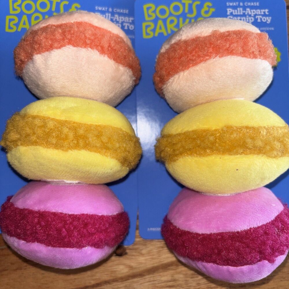 Boots & Barkley Macaron Pull-Apart Trio Cat Toy Pack Of 2 Packages - Picture 3 of 4